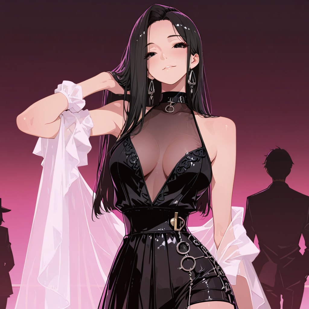ストレッチシフォン・アシンメトリーレイヤー