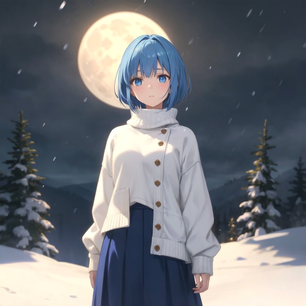 静寂な冬の夜 | の人気AIイラスト・グラビア