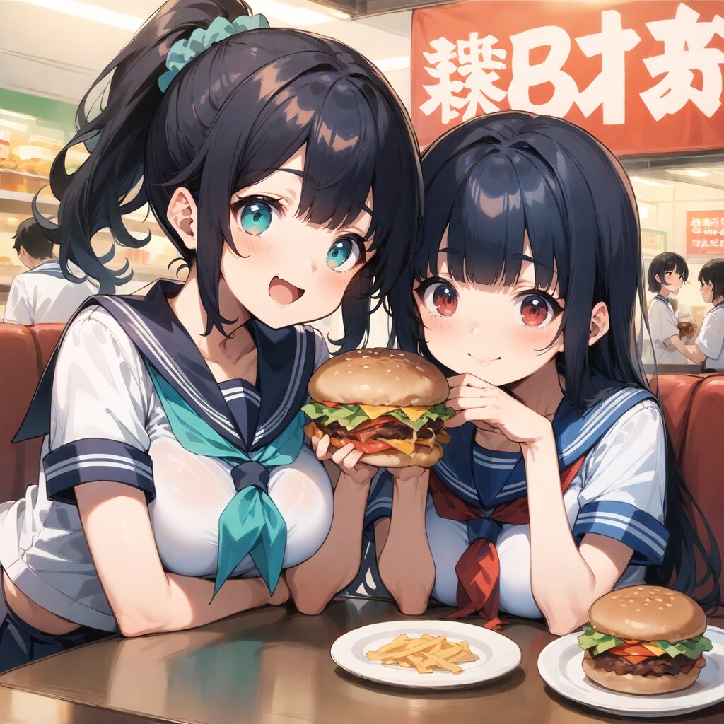 先輩後輩寄り道ハンバーガー