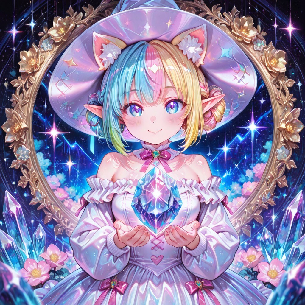9枚）魔女帽子とケモ耳エルフさん