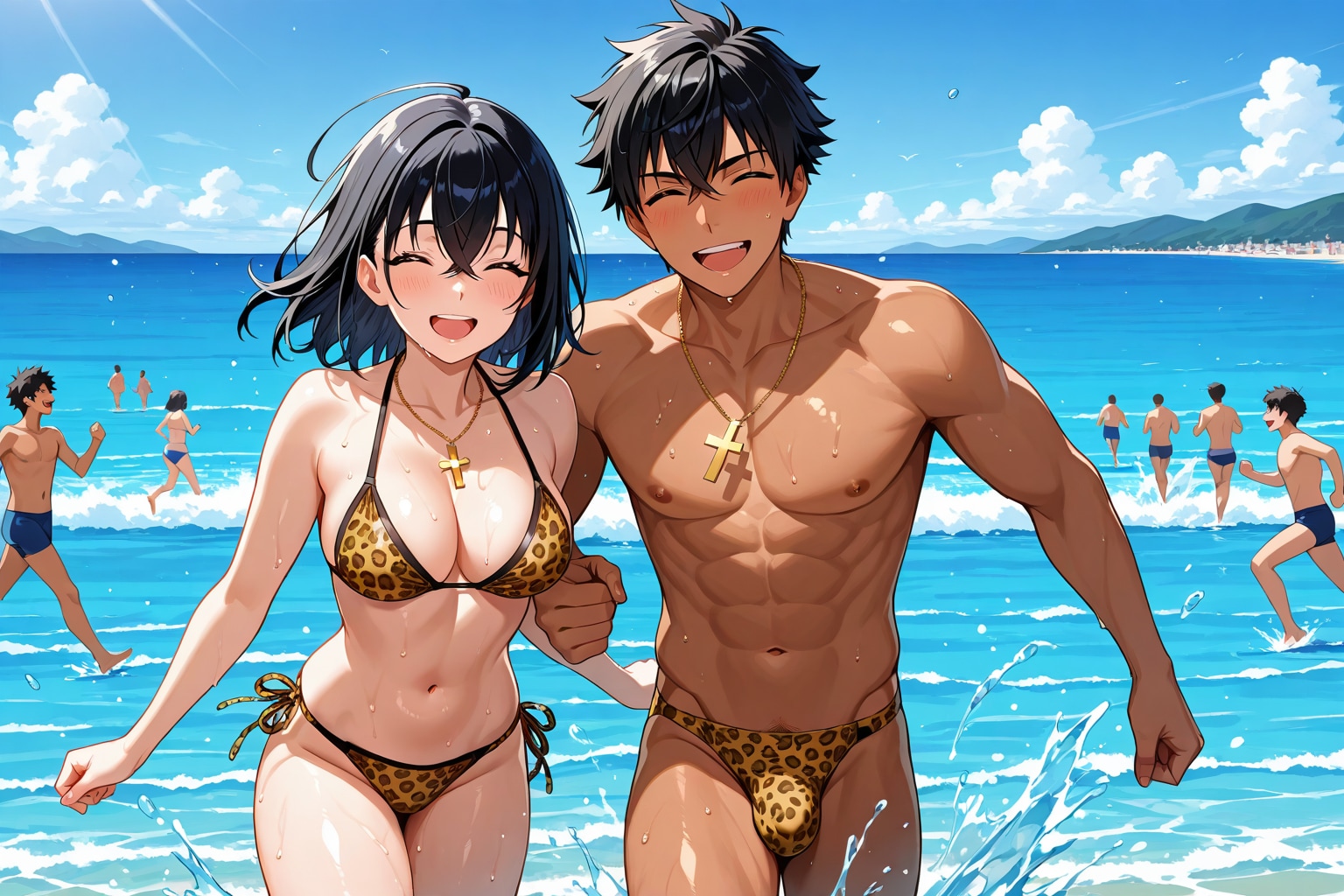 ヒョウ柄カップル59