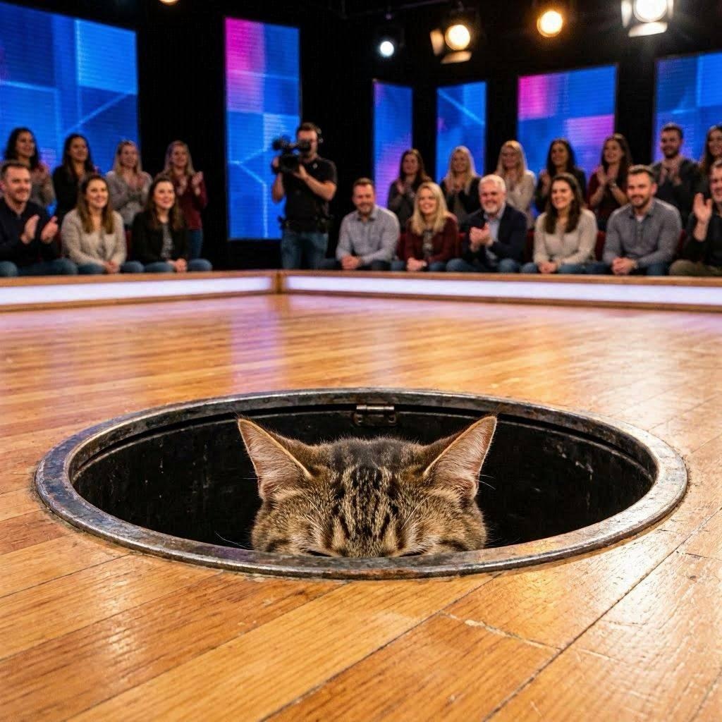 落とされる猫