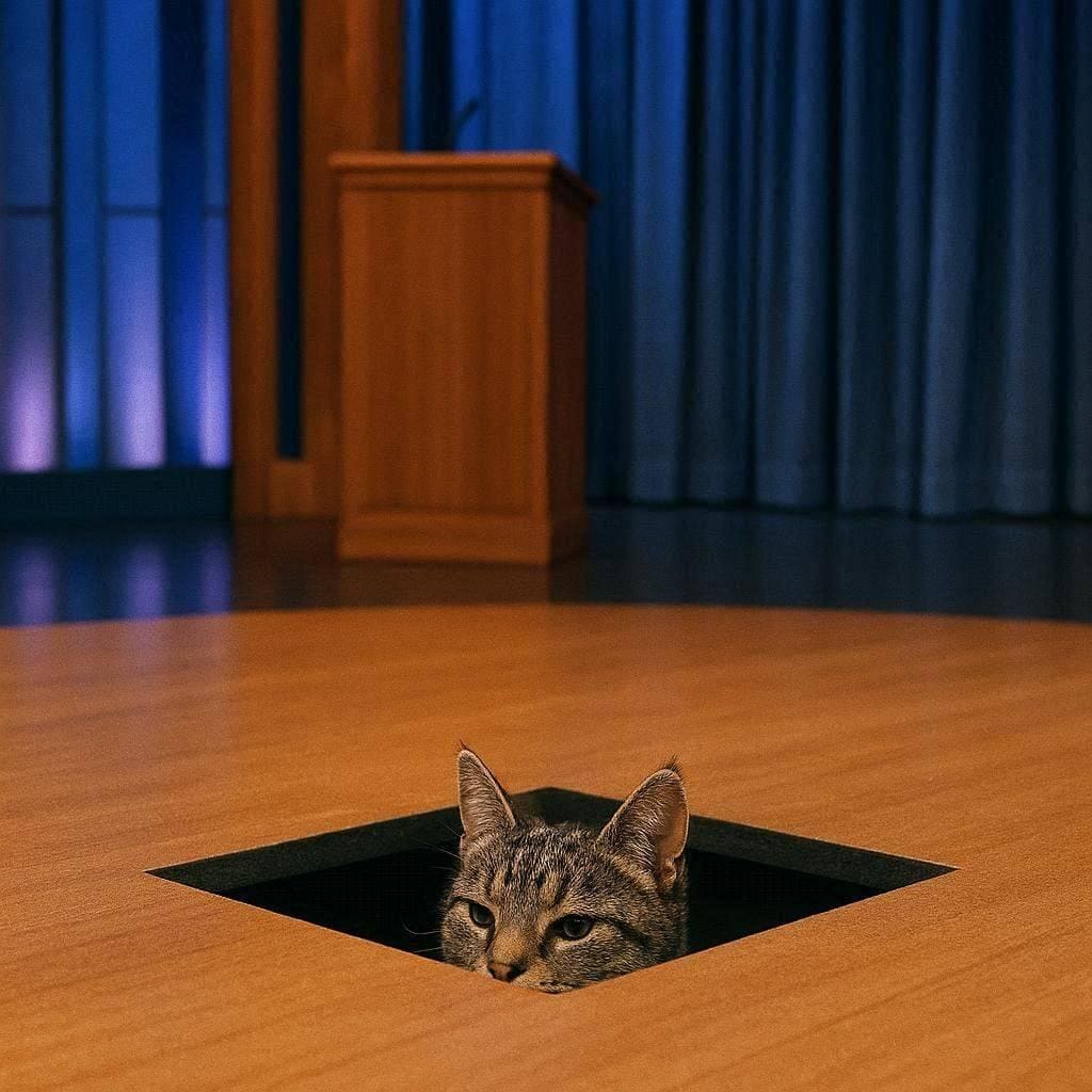 落とされる猫