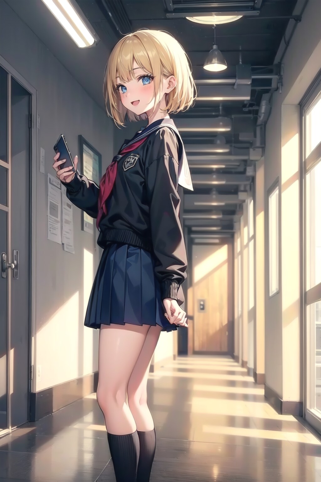 廊下で | の人気AIイラスト・グラビア