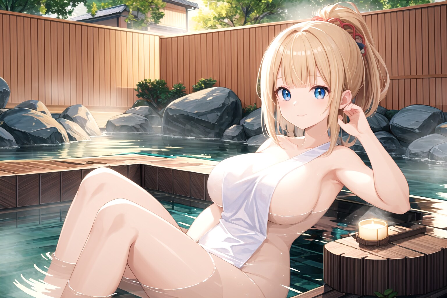 金髪 温泉