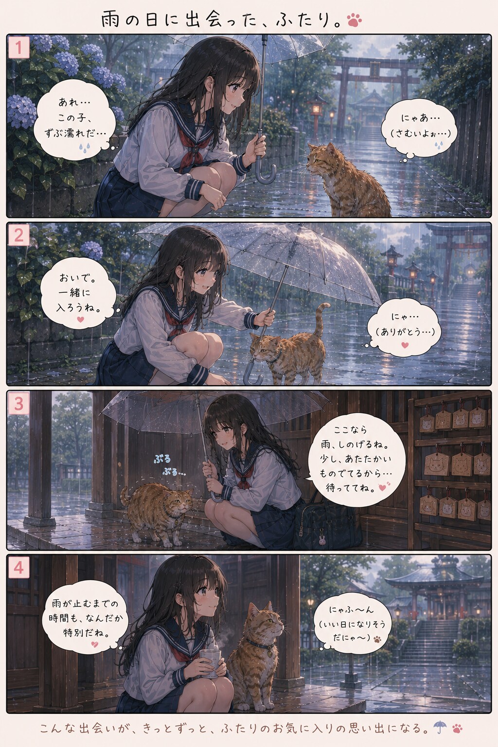 三毛猫と少女(ChatGPT)(3)