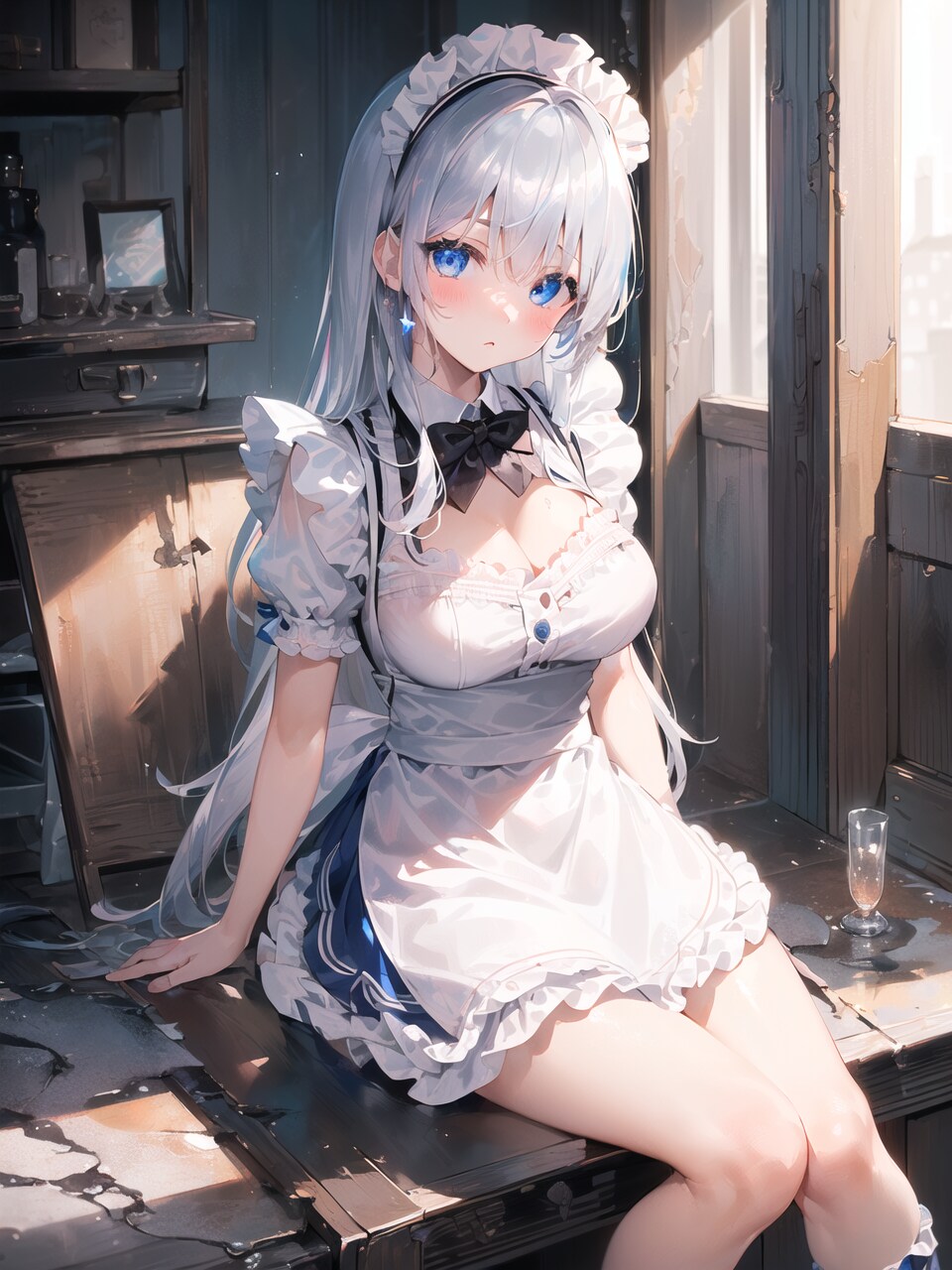 銀髪ちゃん・メイド服