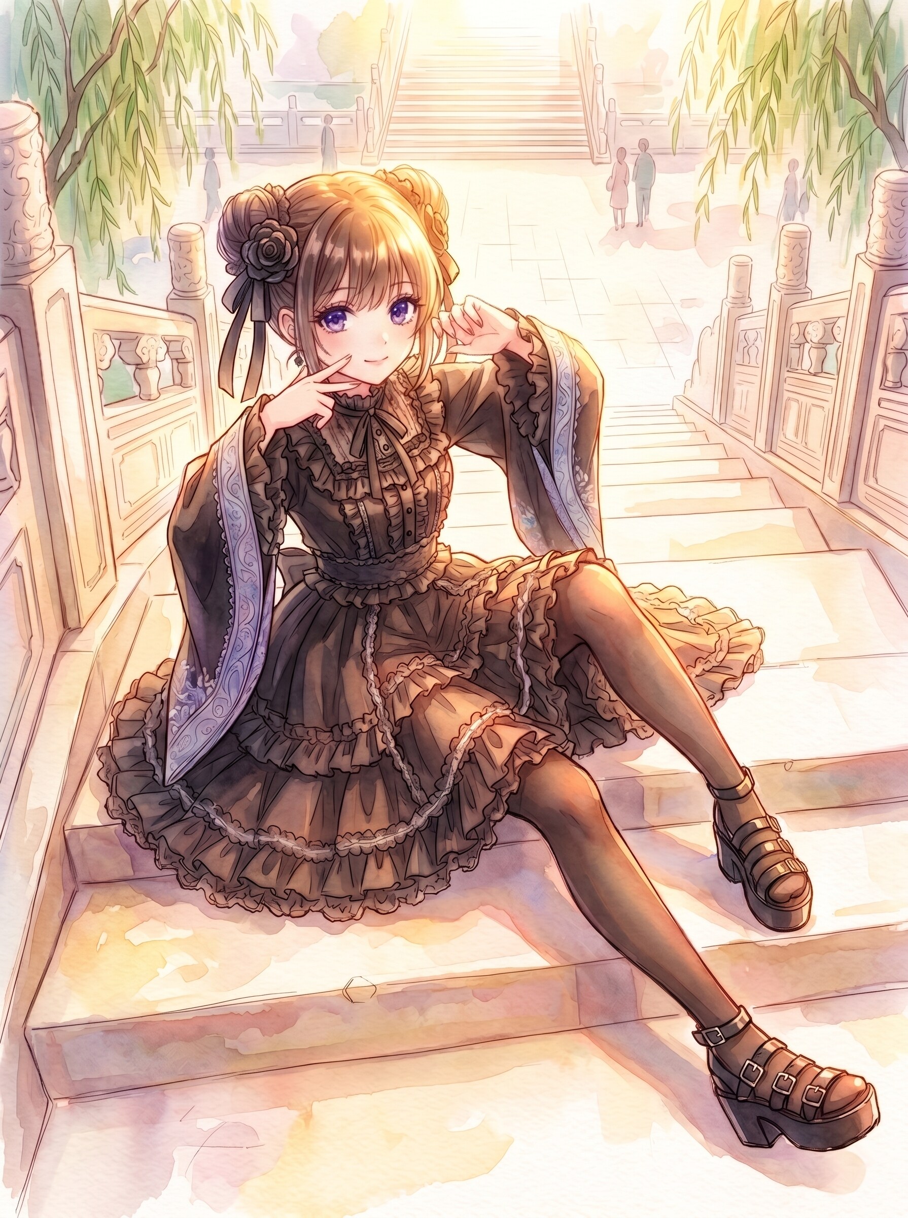 石階幽艶の黒薔薇
