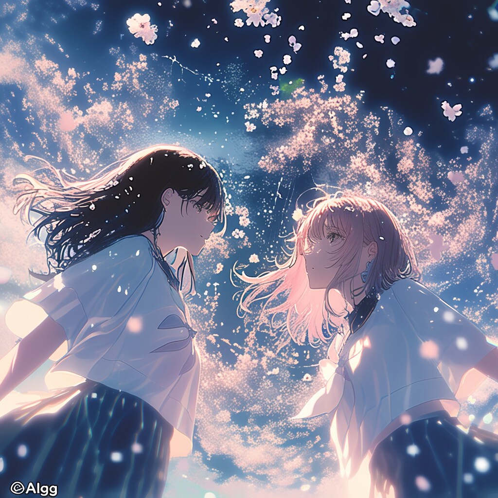 [SUNO]桜 舞い散る 夜は、二人で 一緒に いよう