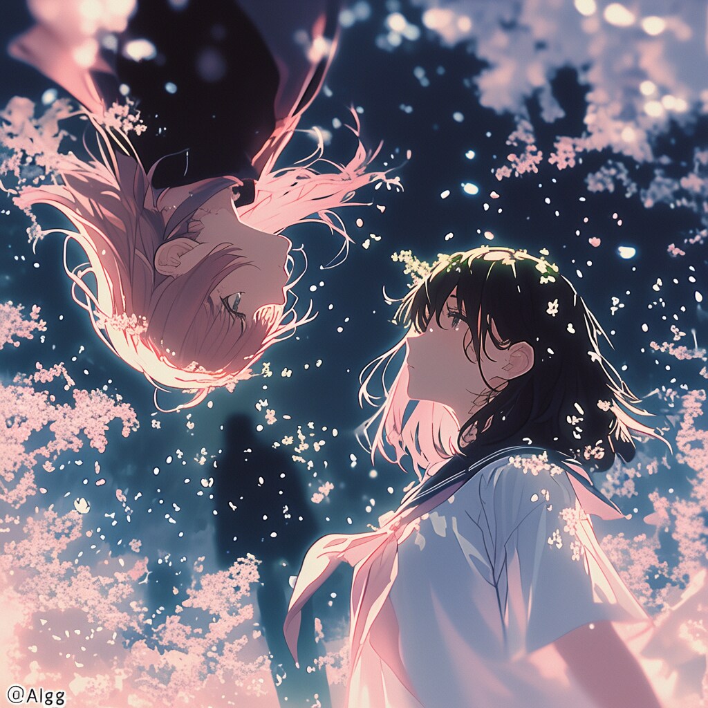 [SUNO]桜 舞い散る 夜は、二人で 一緒に いよう