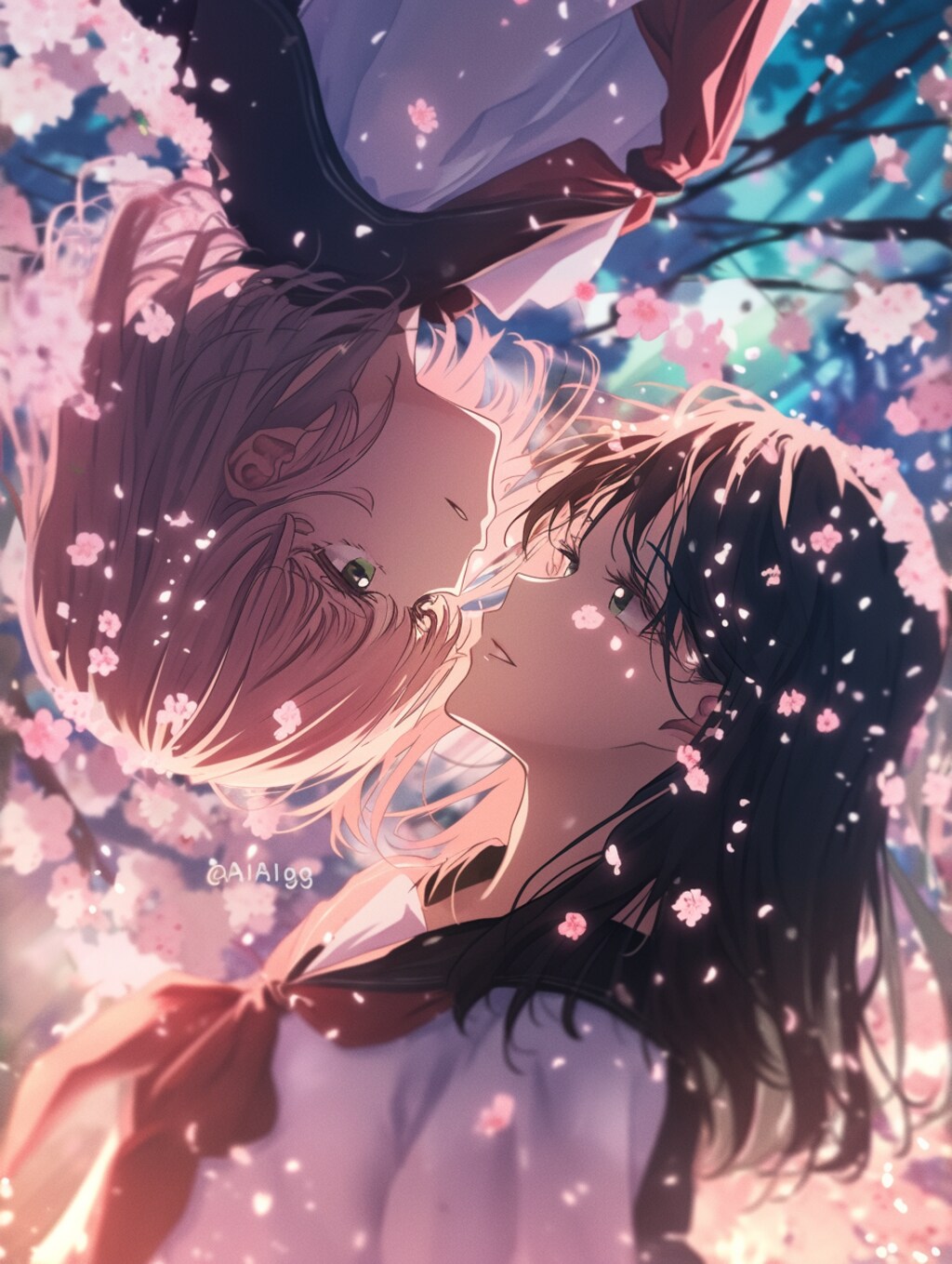 [SUNO]桜 舞い散る 夜は、二人で 一緒に いよう