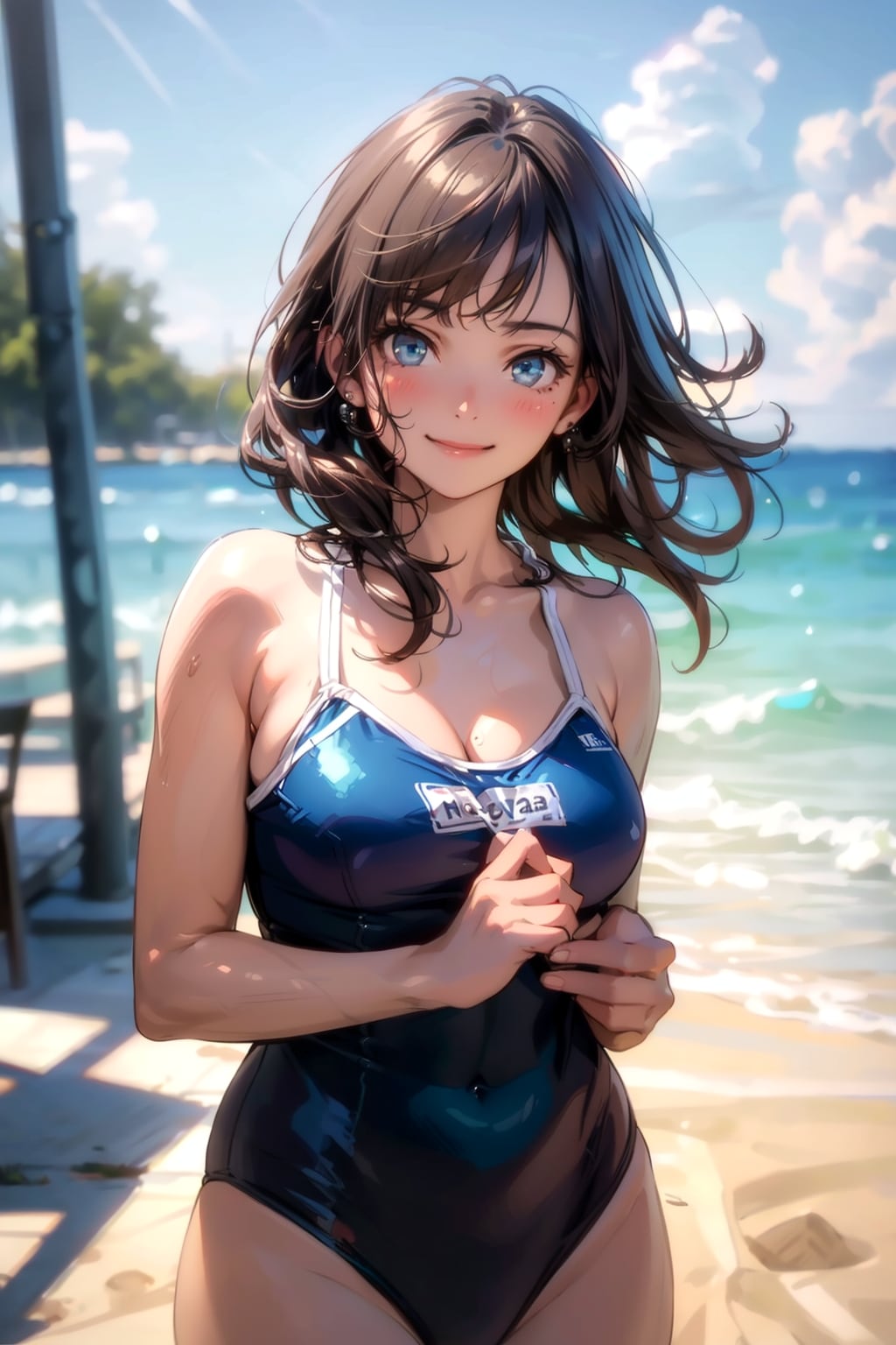 水着でポートレート記念撮影