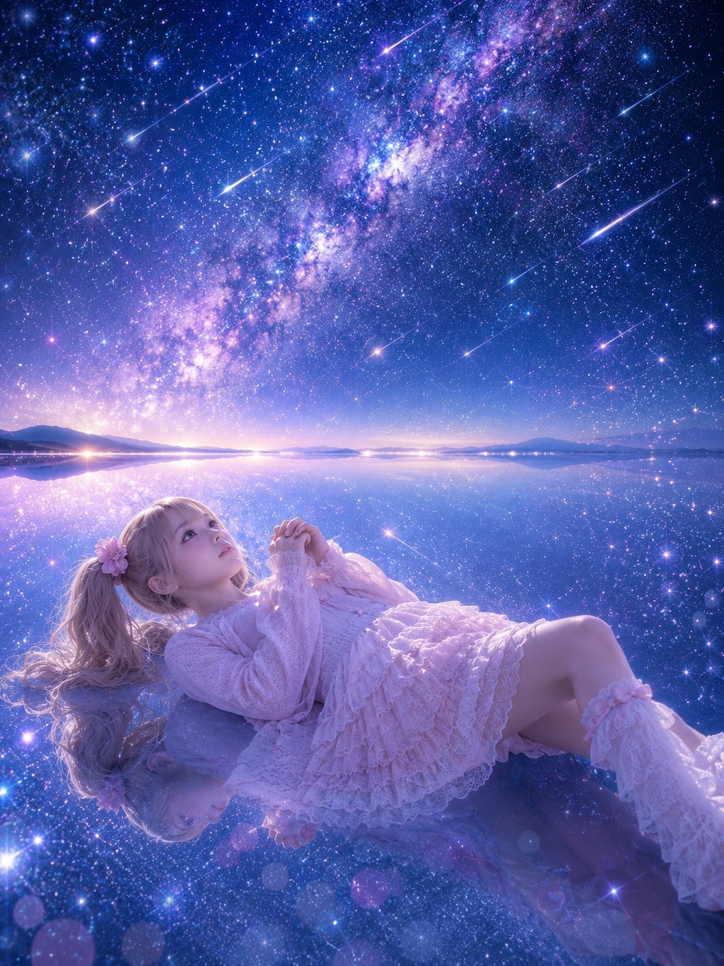 ウユニ塩湖の星空♡