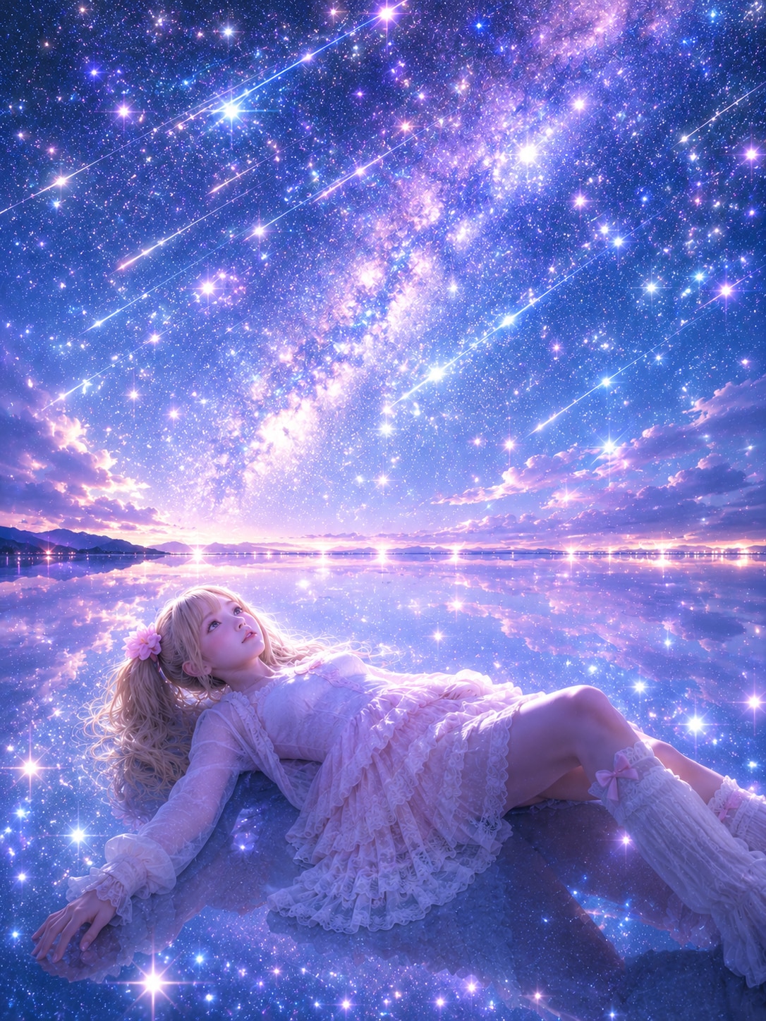 ウユニ塩湖の星空♡