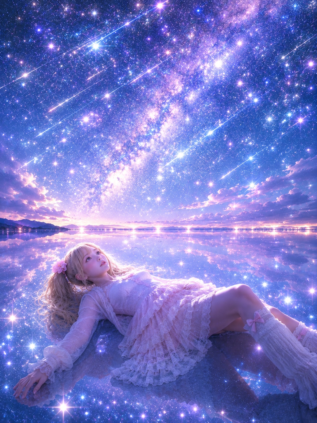 ウユニ塩湖の星空♡