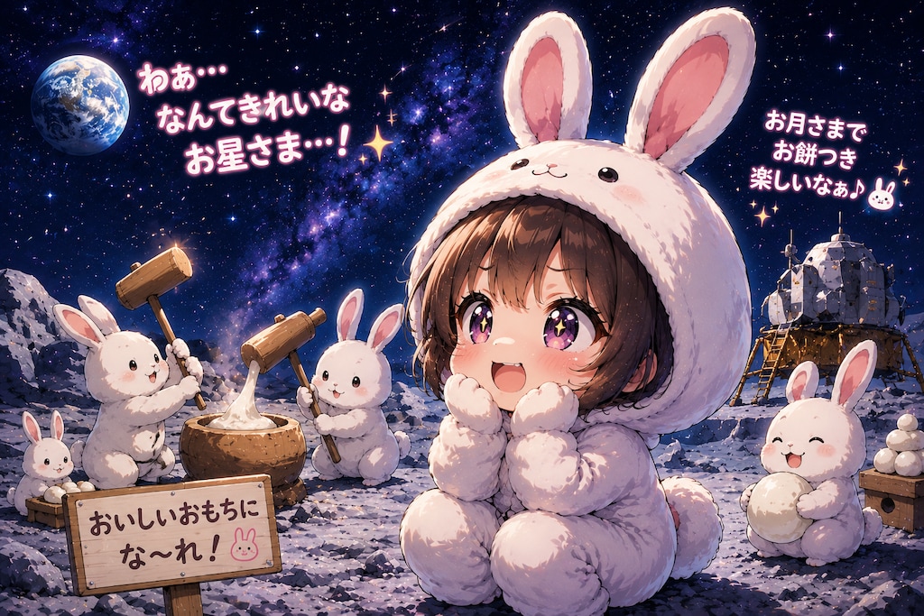 月から眺める星空