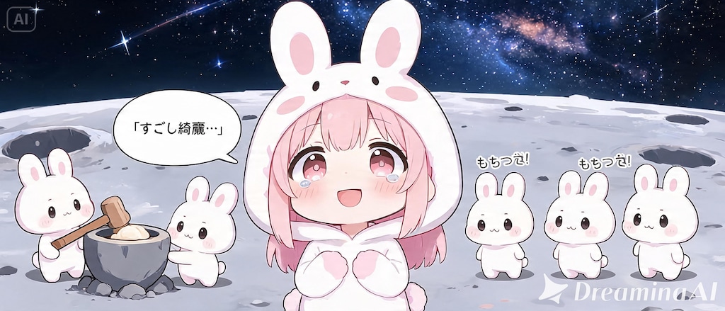 月から眺める星空