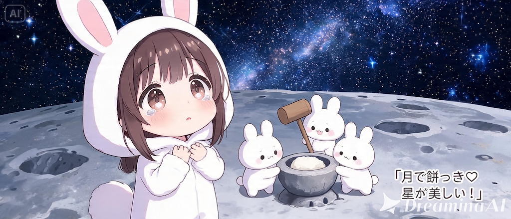 月から眺める星空