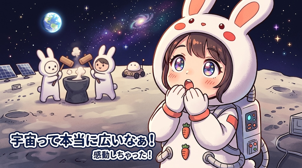 月から眺める星空
