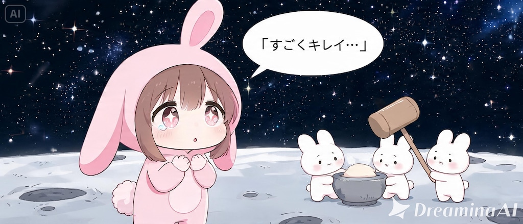 月から眺める星空