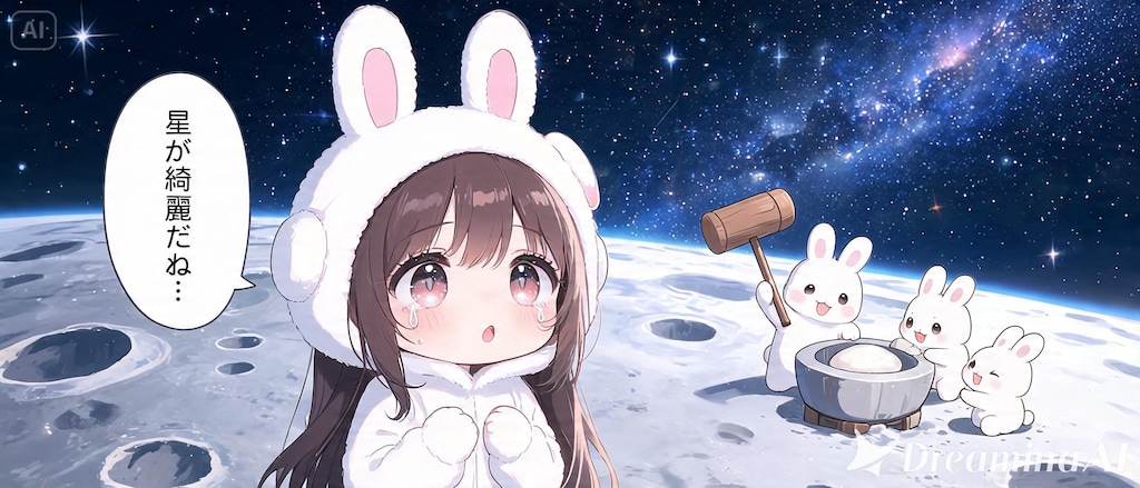 月から眺める星空