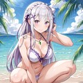 エミリアの水着② 9枚目