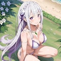 エミリアの水着② 7枚目
