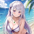 エミリアの水着② 8枚目