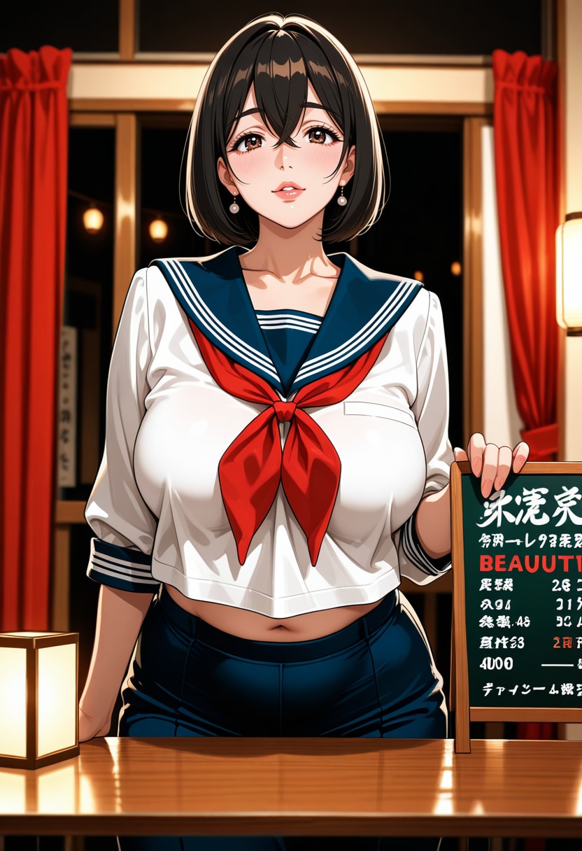 熟女のセーラー服