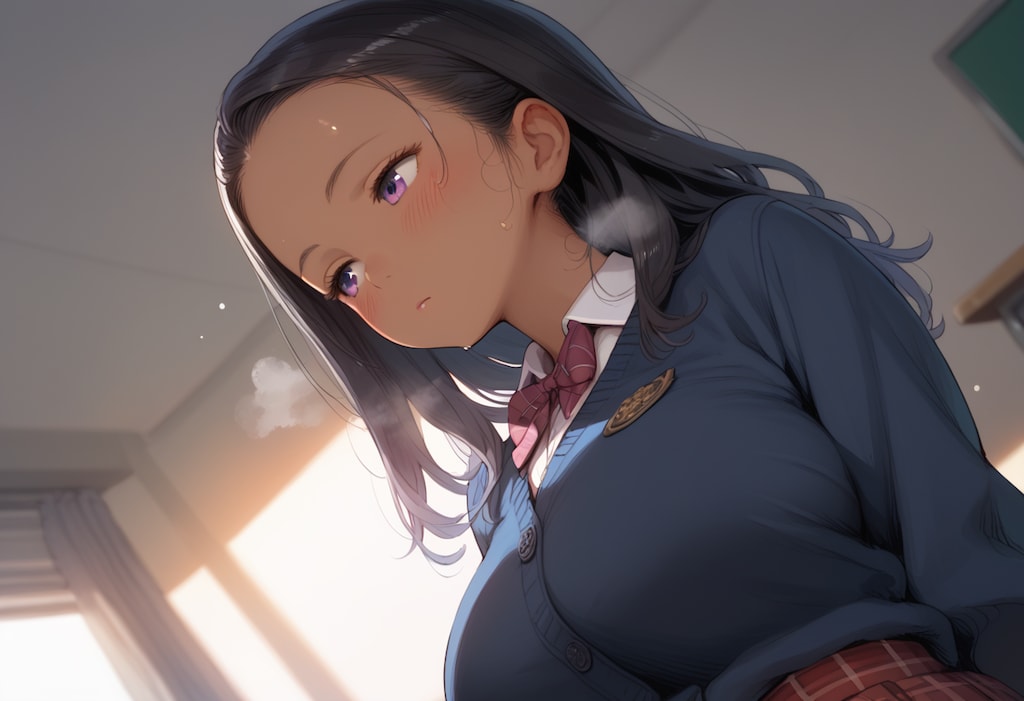 発情褐色JKとH💕 1/2