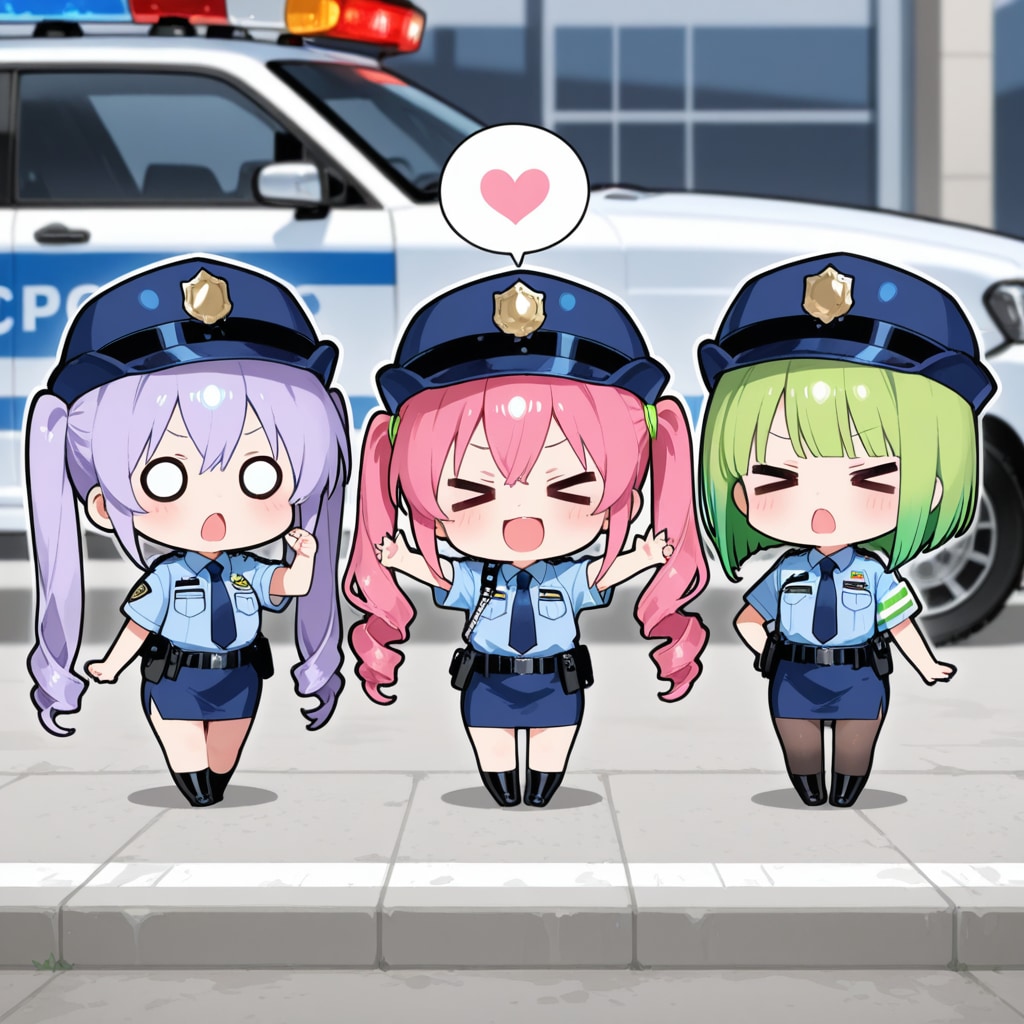 お巡りさんの仲良しちゃん