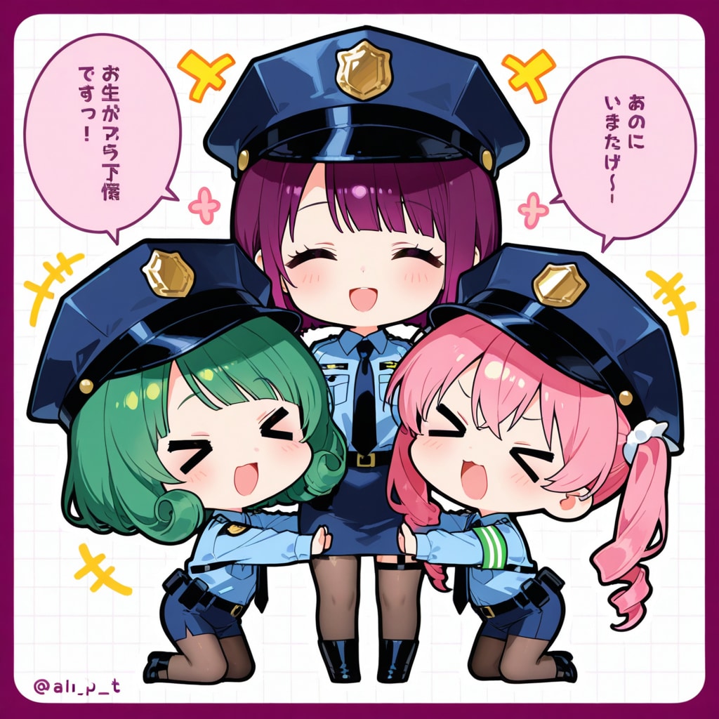 お巡りさんの仲良しちゃん