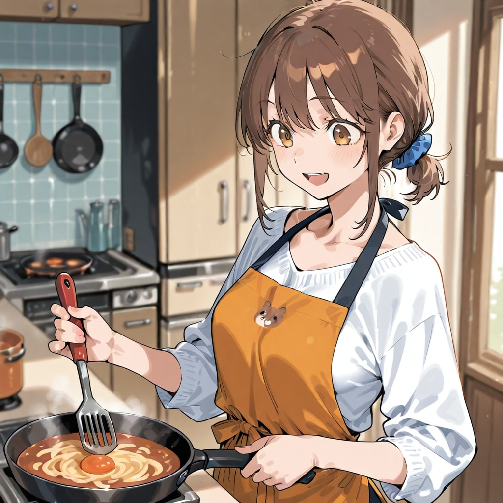 お腹すいた？もうすぐできるから待ってて | の人気AIイラスト・グラビア