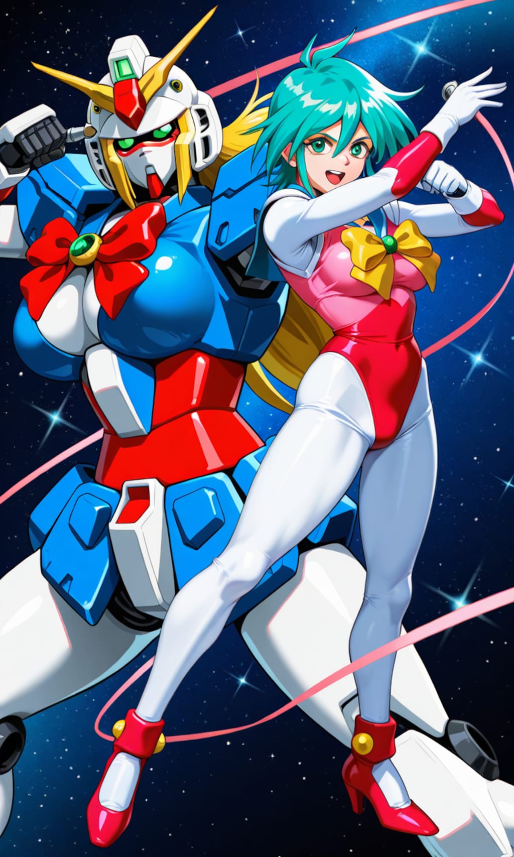PixAIでアレンビー＆ノーベルガンダム🇸🇪❤️