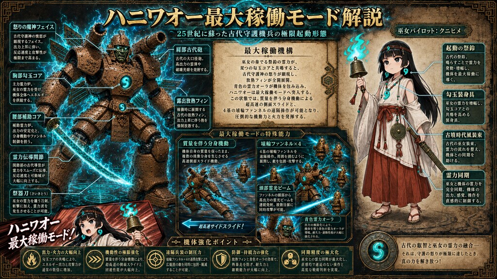 ハニワオー最大稼働モード