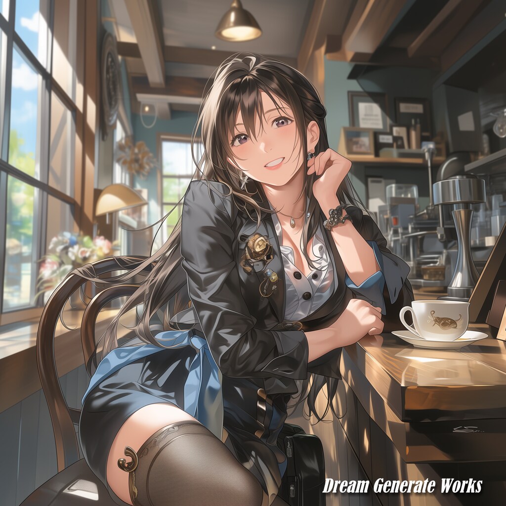 午後のカフェ・タイム | の人気AIイラスト・グラビア