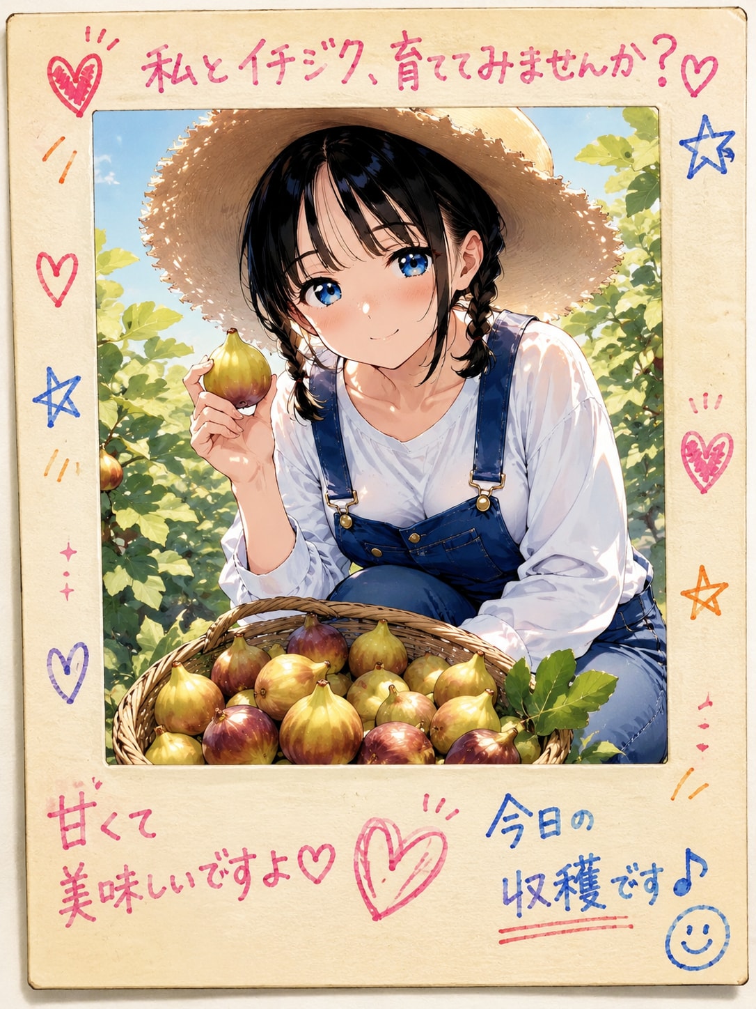 麦わら帽子とオーバーオール