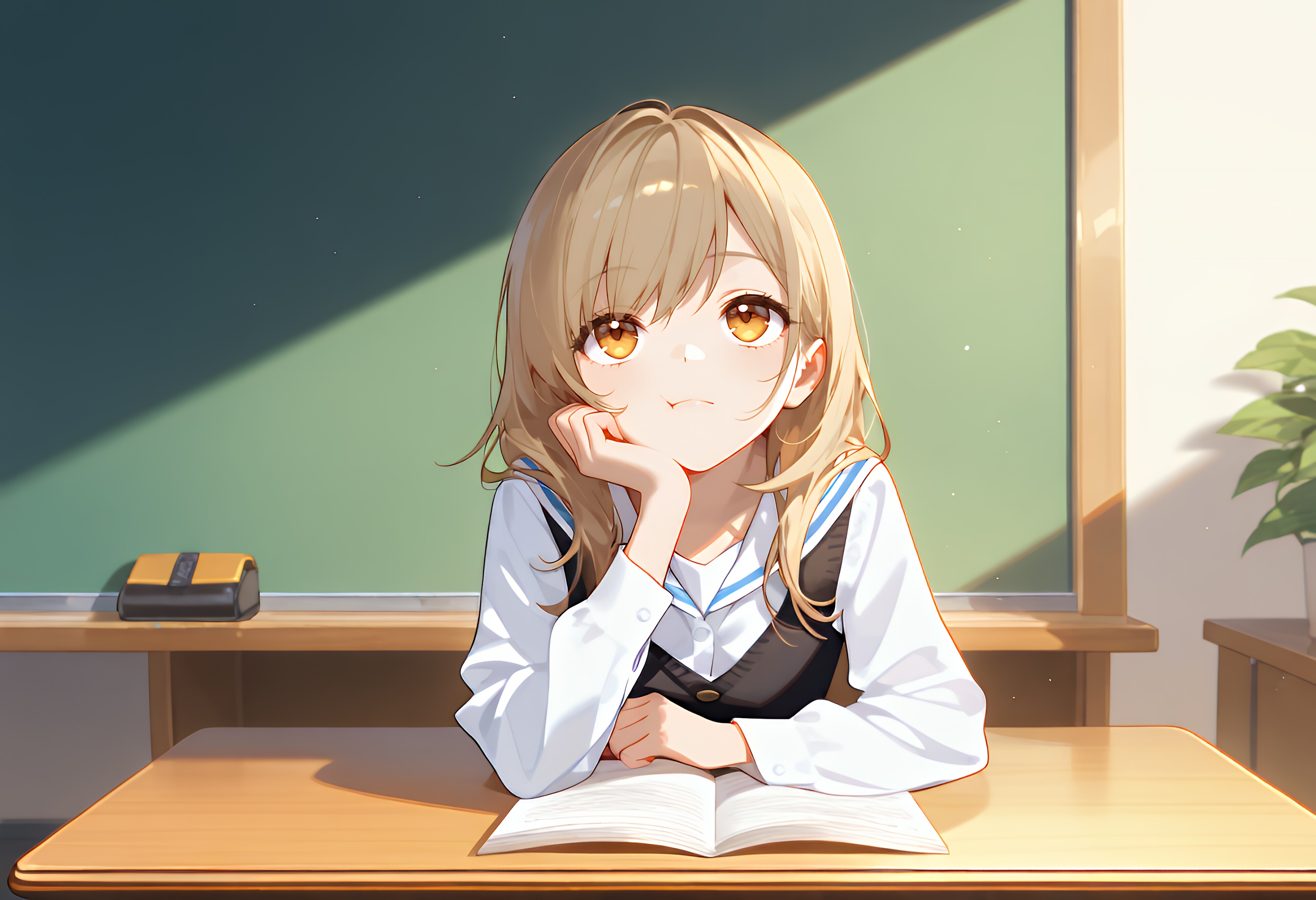 考える