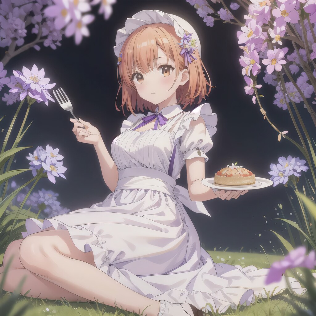 茶髪ボブでメイド服の少女５