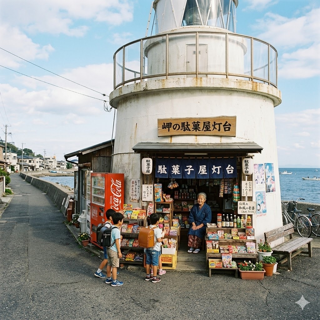 駄菓子屋を兼ねた灯台