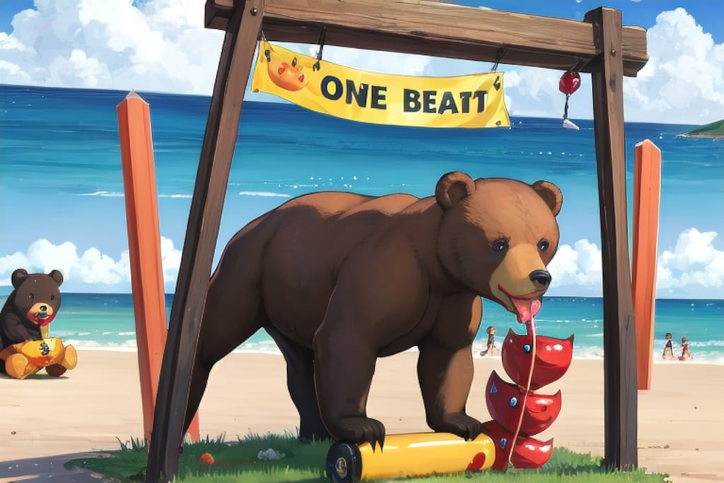 そんな餌に釣られクマー