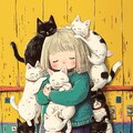猫と女の子 6枚目