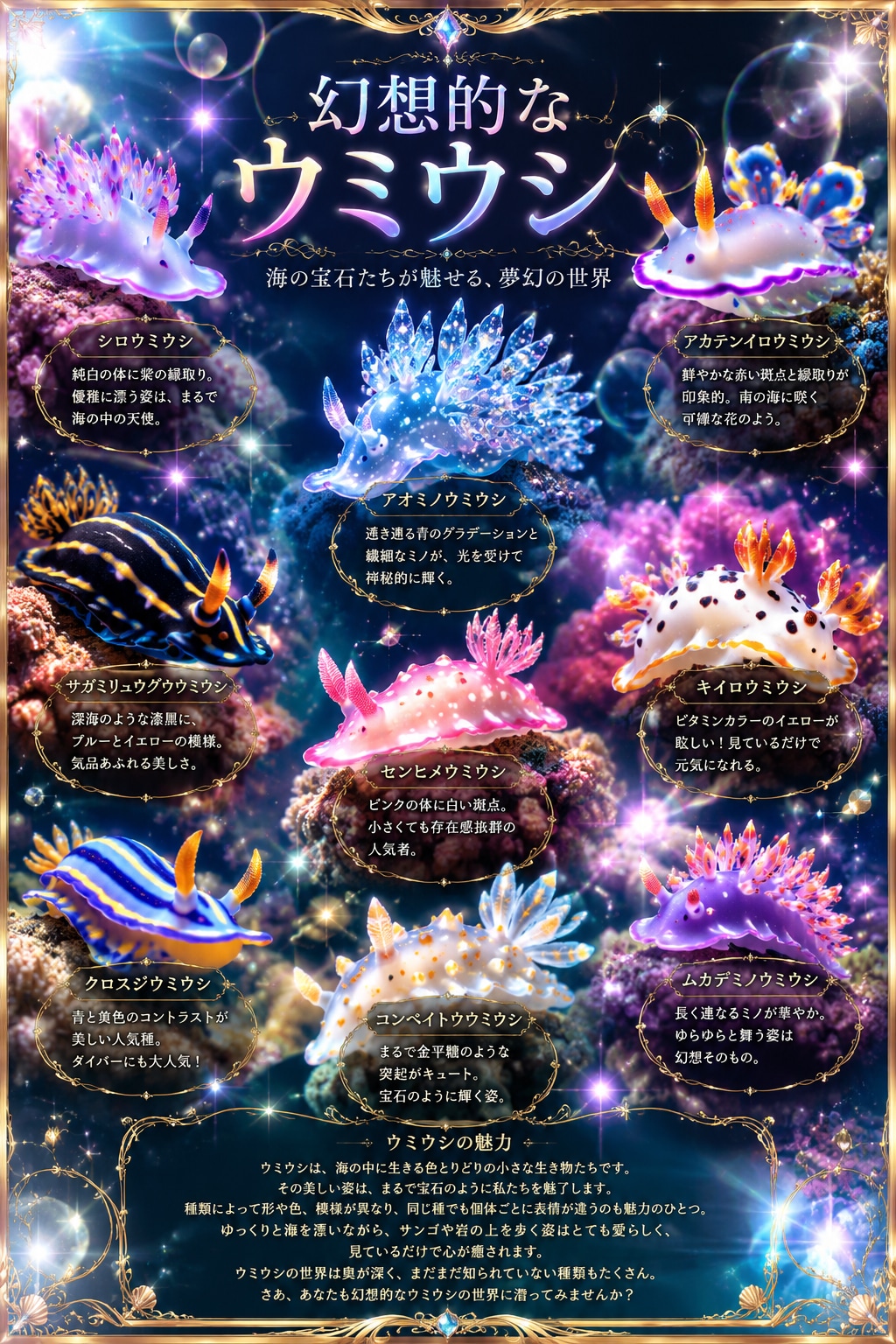 幻想的なウミウシ