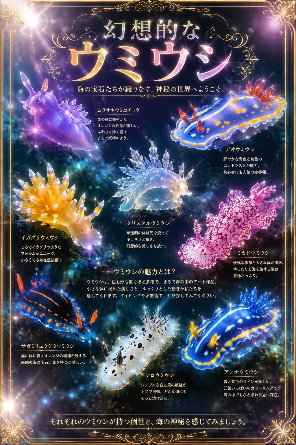 幻想的なウミウシ