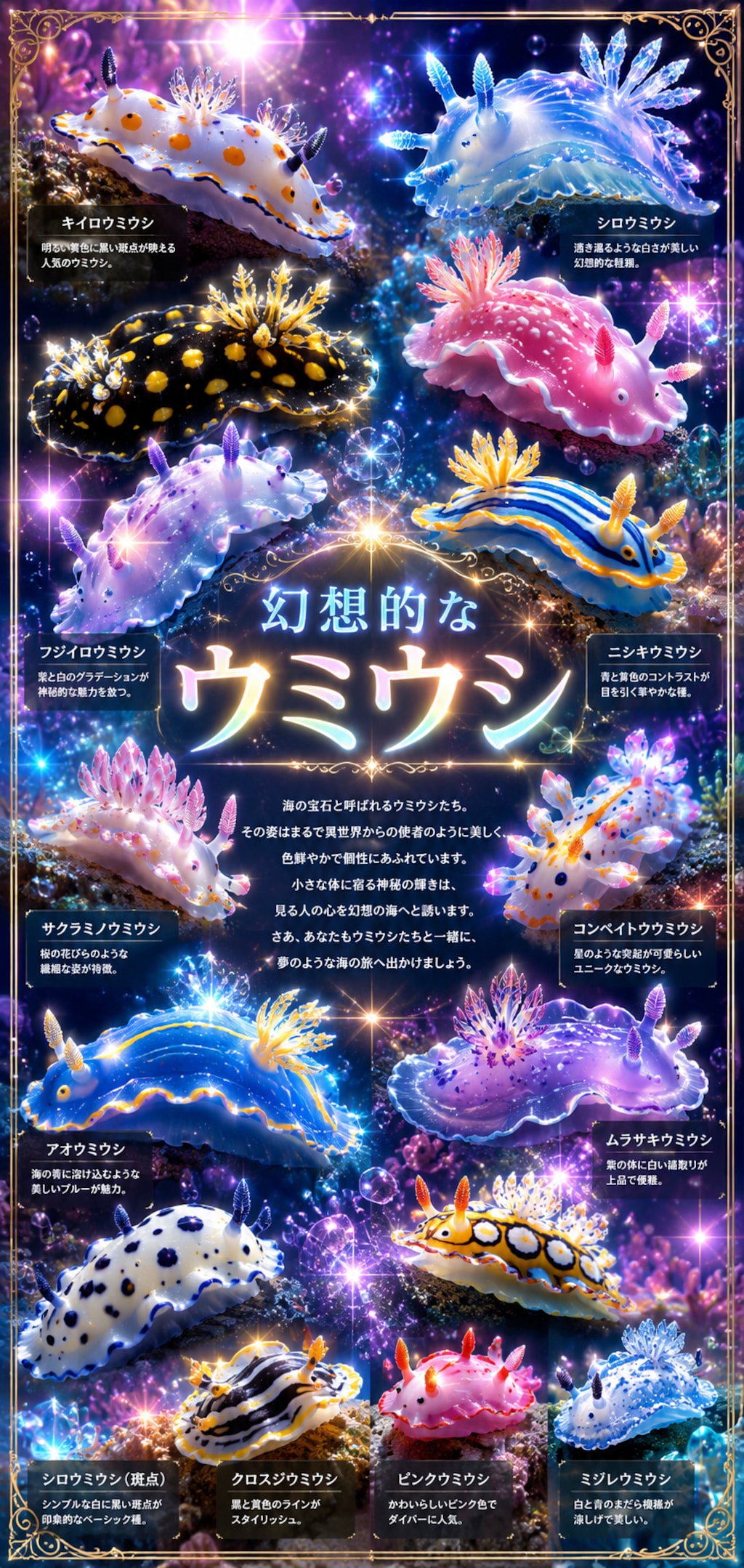 幻想的なウミウシ