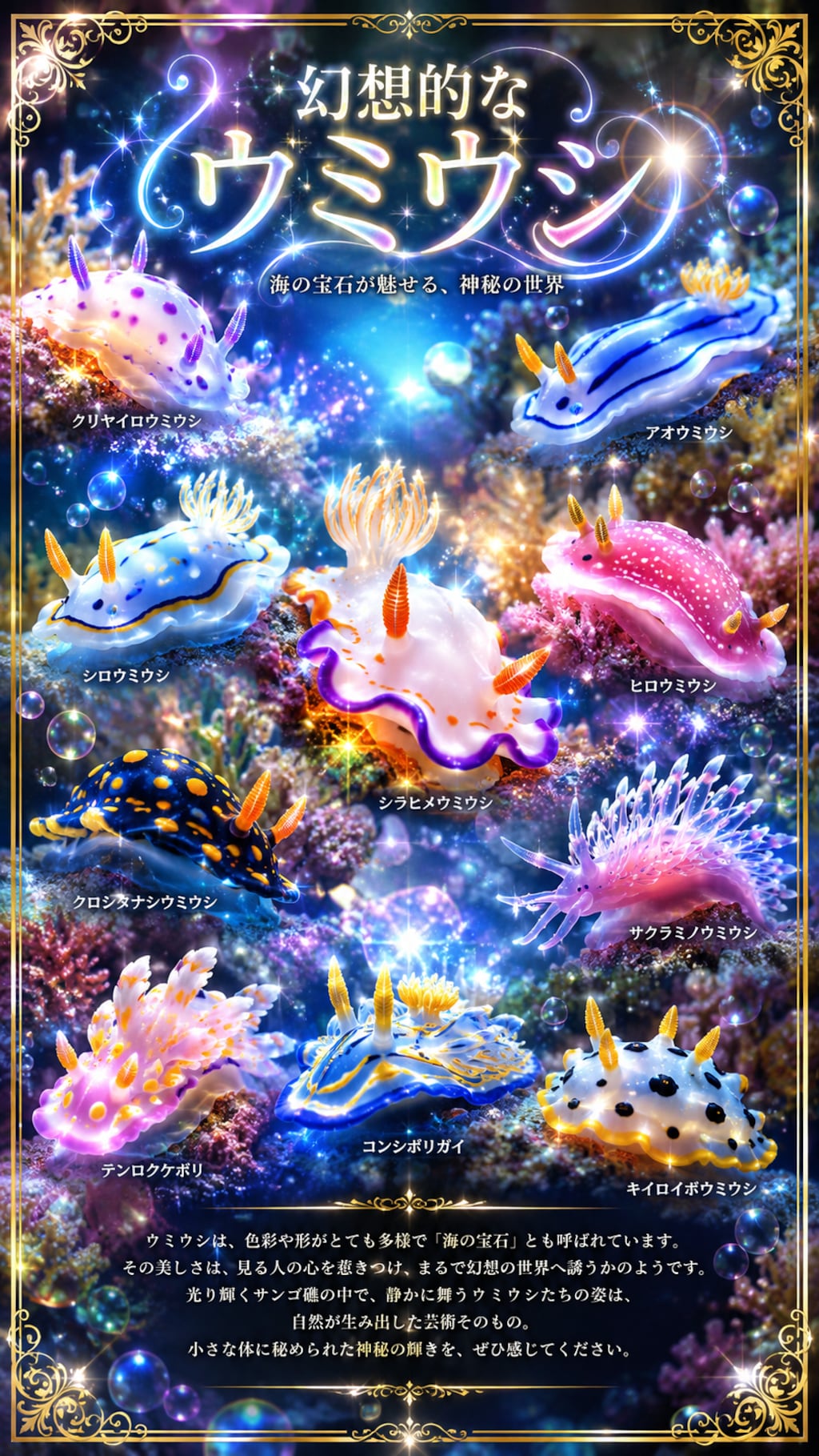 幻想的なウミウシ