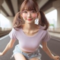 おさげ髪の少女（練習中） 6枚目