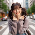 おさげ髪の少女（練習中） 7枚目