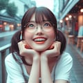 おさげ髪の少女（練習中） 3枚目