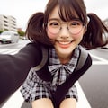 おさげ髪の少女（練習中） 8枚目
